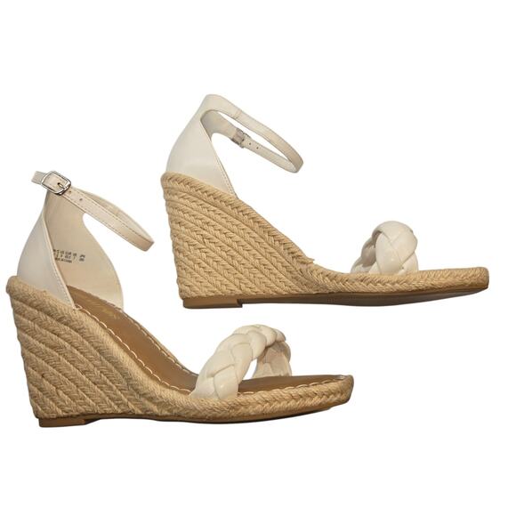 Dream Paris 9 White Women's Sandal Shoe Wedge 4 Inch Heel - Picture 4 of 8